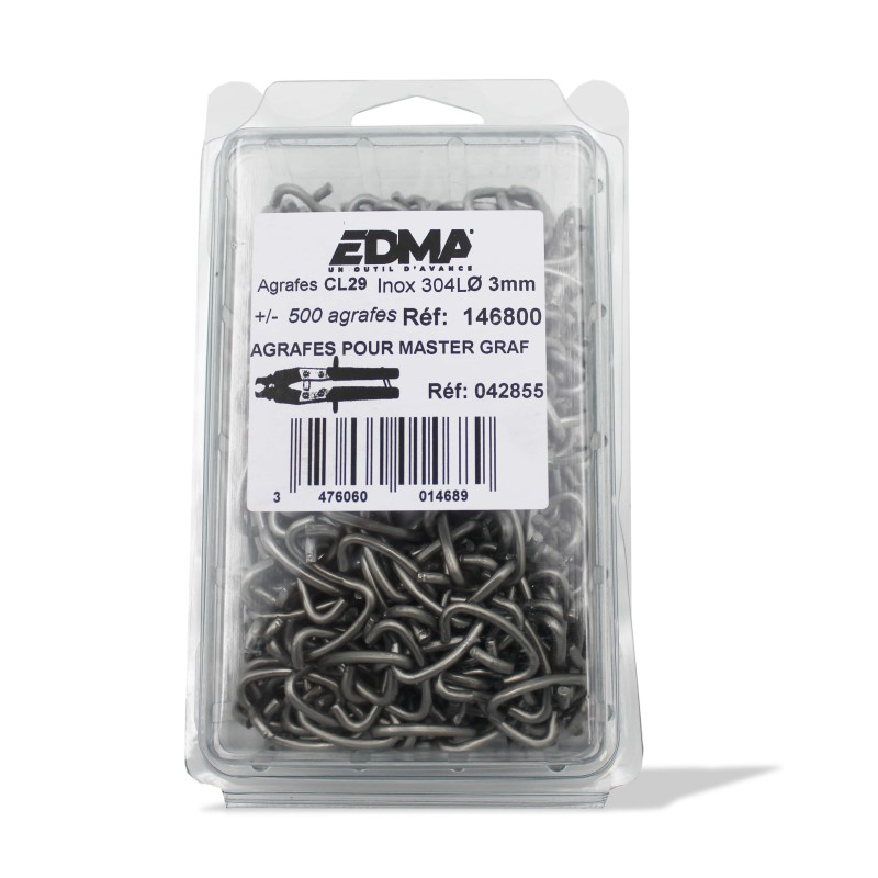 CL 29 STAPLES - AISI 304 stainless steel - 500 pcs